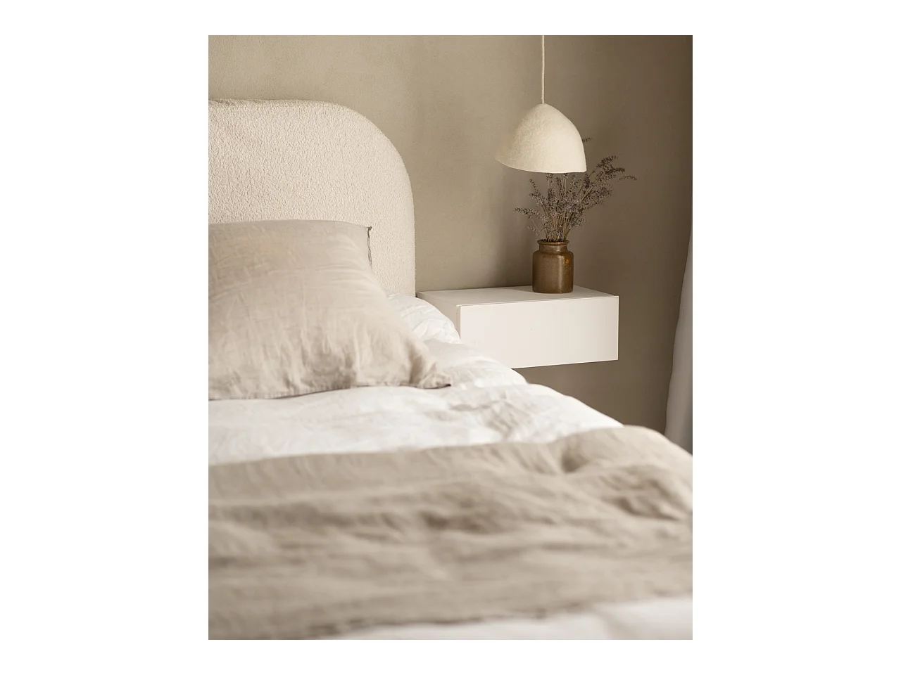 Set 2 comodini 1 cassetto in legno massello tono bianco 40x15x25cm - INGRID - DECOWOOD