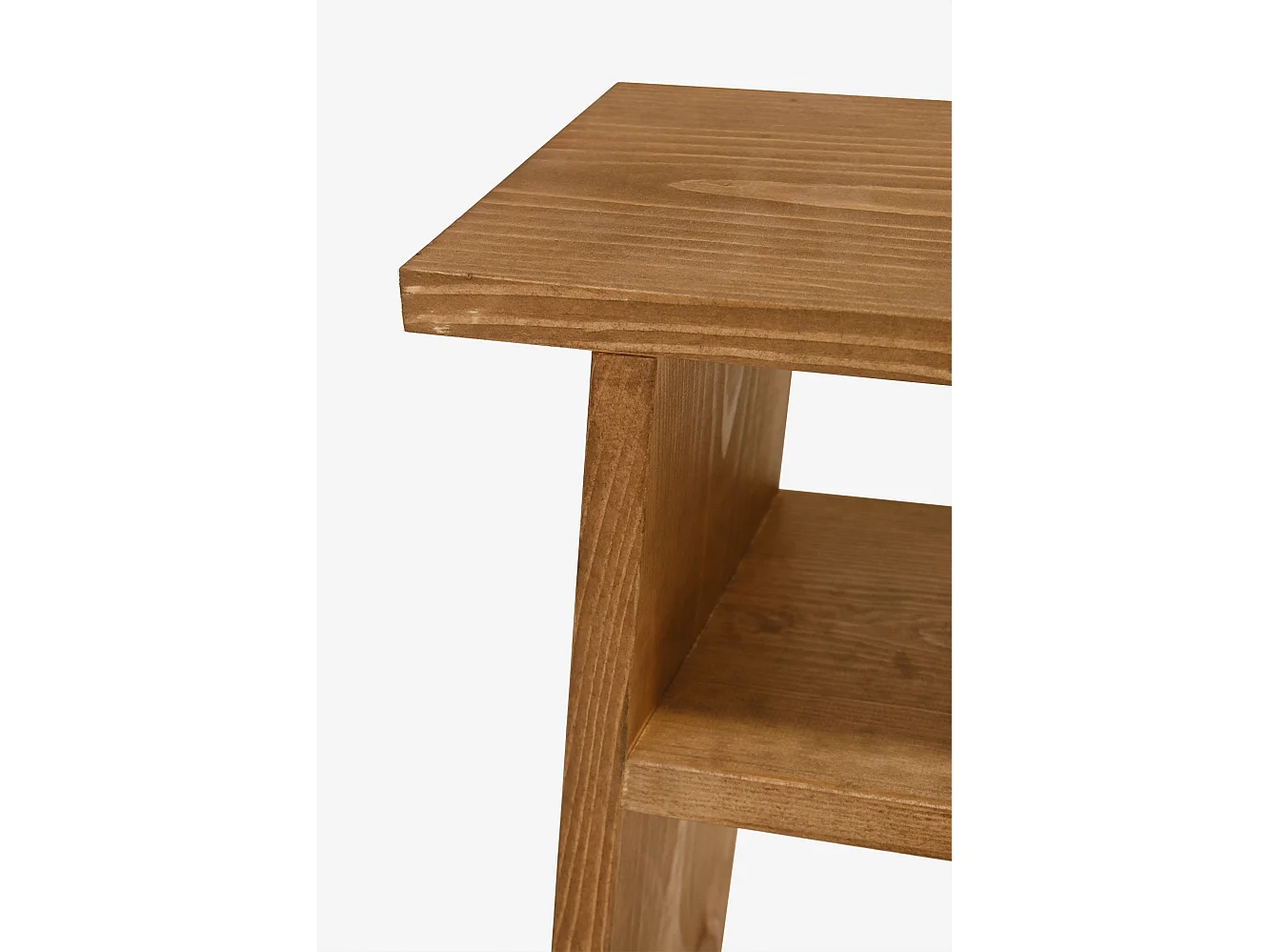 Tavolino in legno massiccio in tono rovere scuro 20x60cm - ARITZ - DECOWOOD