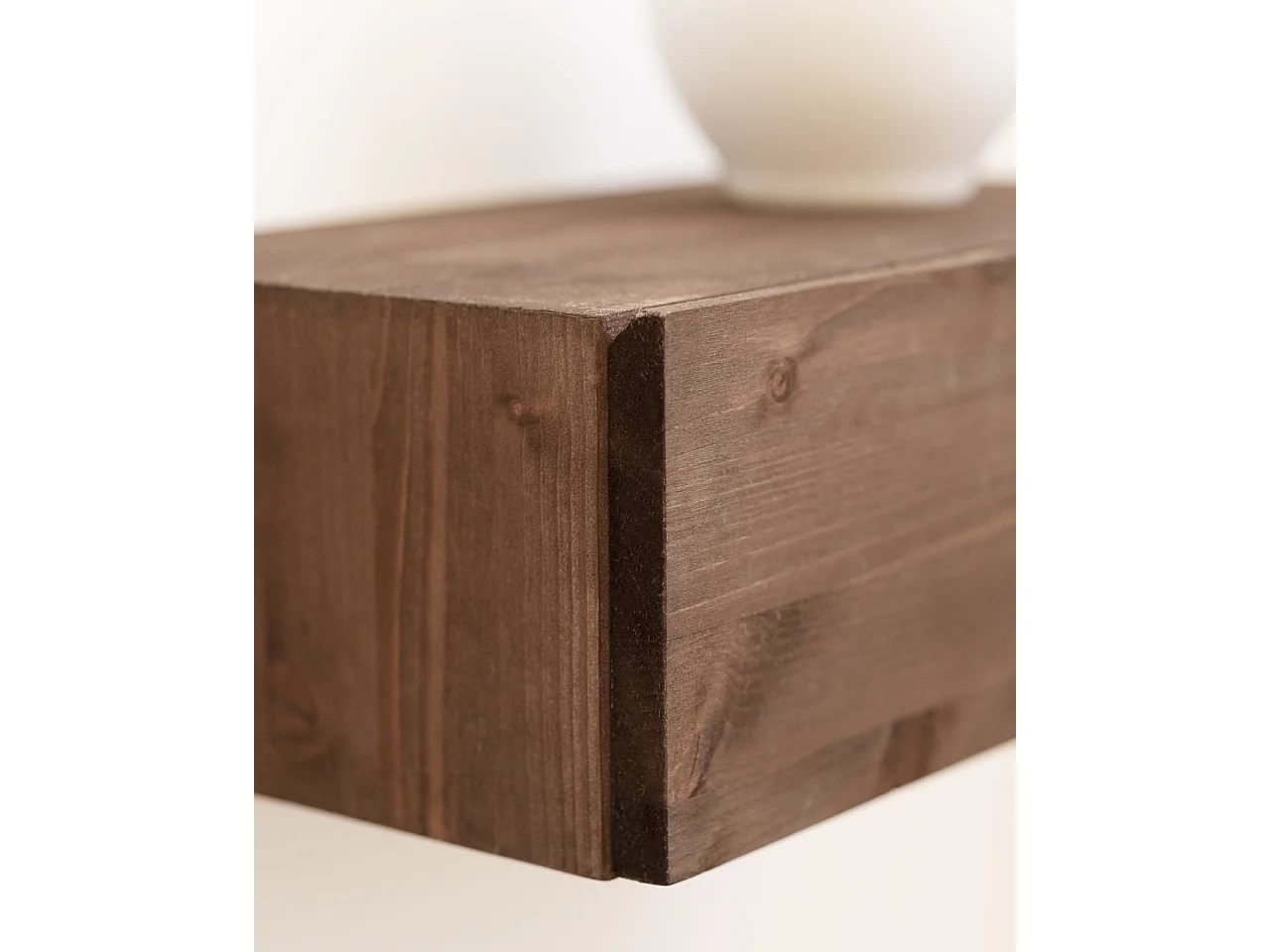 Ensemble 2 tables de chevet flottantes en bois de pin marron 40x15cm - INGRID - DECOWOOD