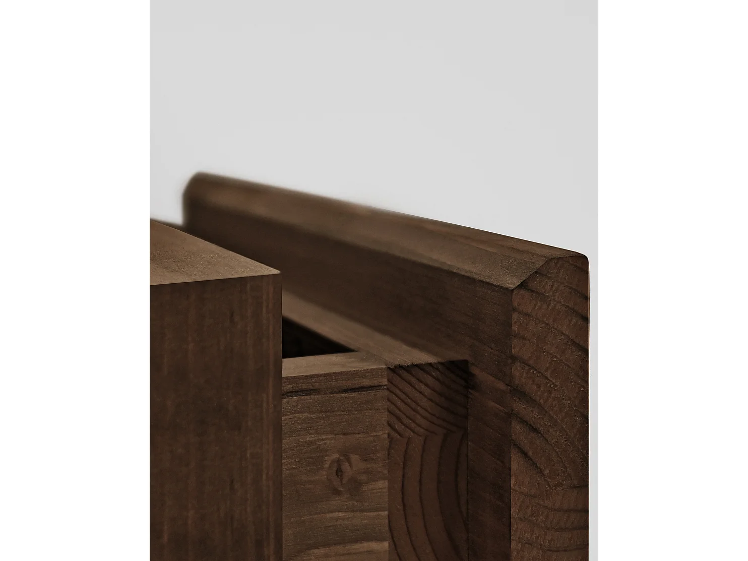 Ensemble 2 tables de chevet flottantes en bois de pin marron 40x15cm - INGRID - DECOWOOD