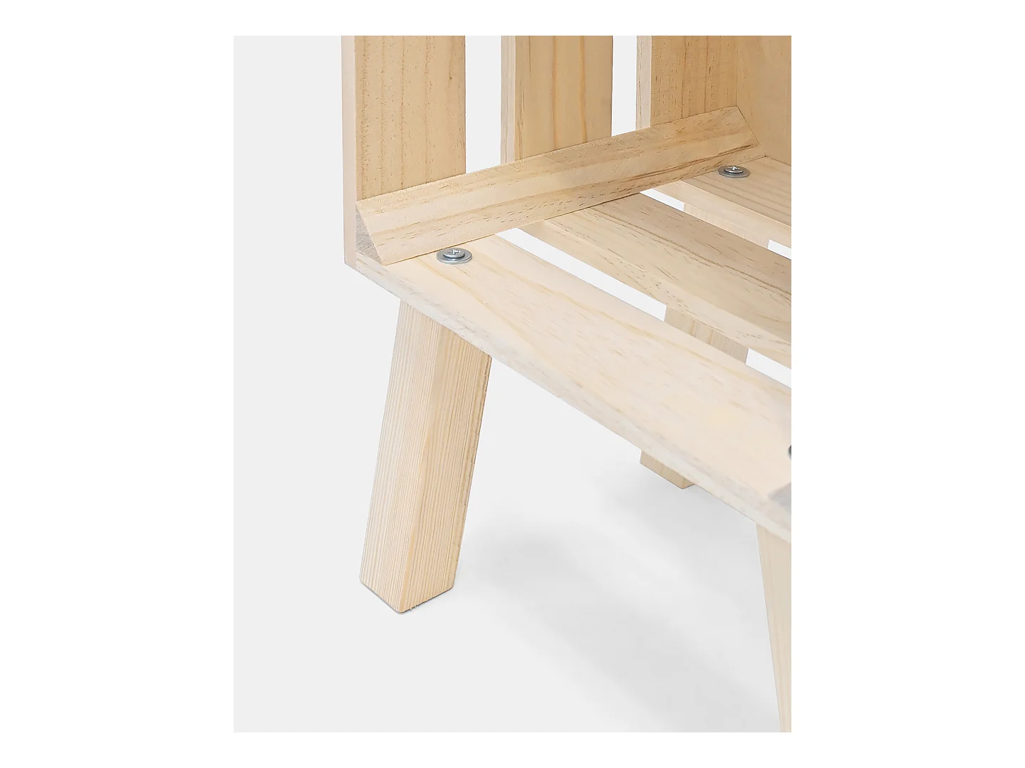 Comodino verticale in legno massello in tono naturale 25,5x66cm - BOX - DECOWOOD