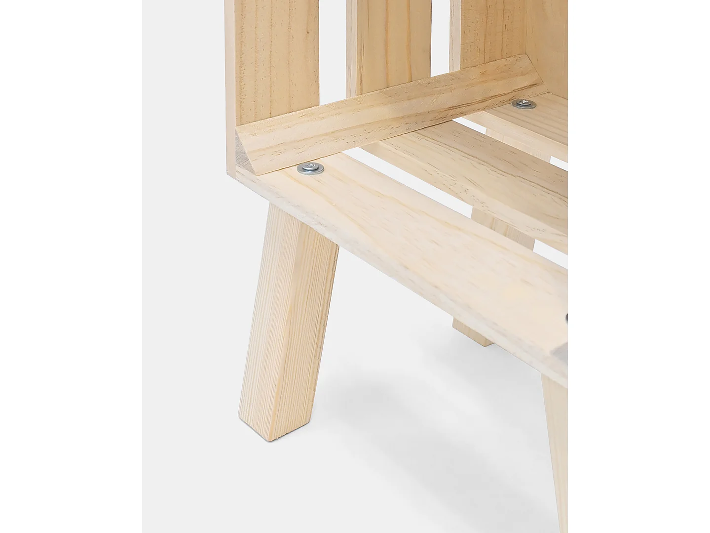 Table de chevet en bois de pin verticale naturelle 25,5x66cm - BOX - DECOWOOD