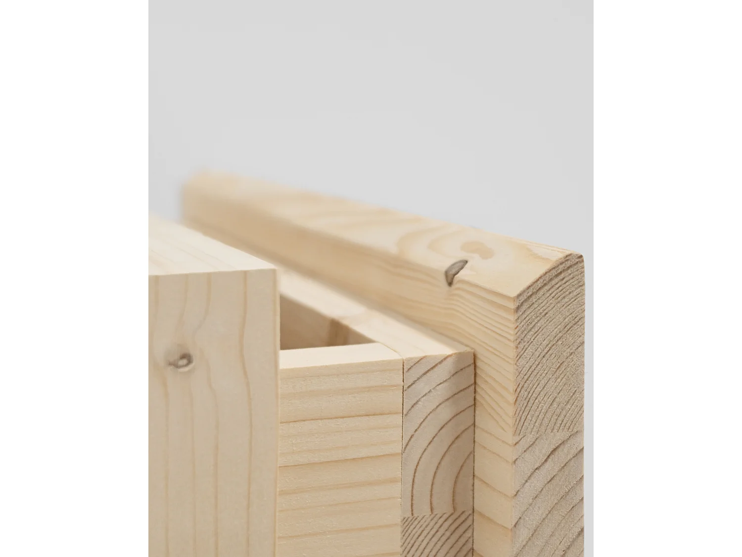 Ensemble 2 tables de chevet flottants en bois de pin naturel 40x15cm - INGRID - DECOWOOD