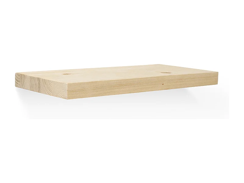 Mesita de noche de pared de madera de abeto Decowood en color natural de 45x3,2cm - HAK - DECOWOOD