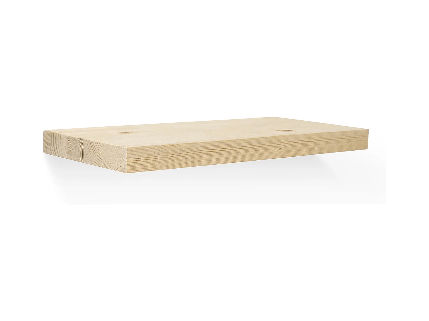 Mesita de noche de pared de madera de abeto Decowood en color natural de 45x3,2cm - HAK - DECOWOOD