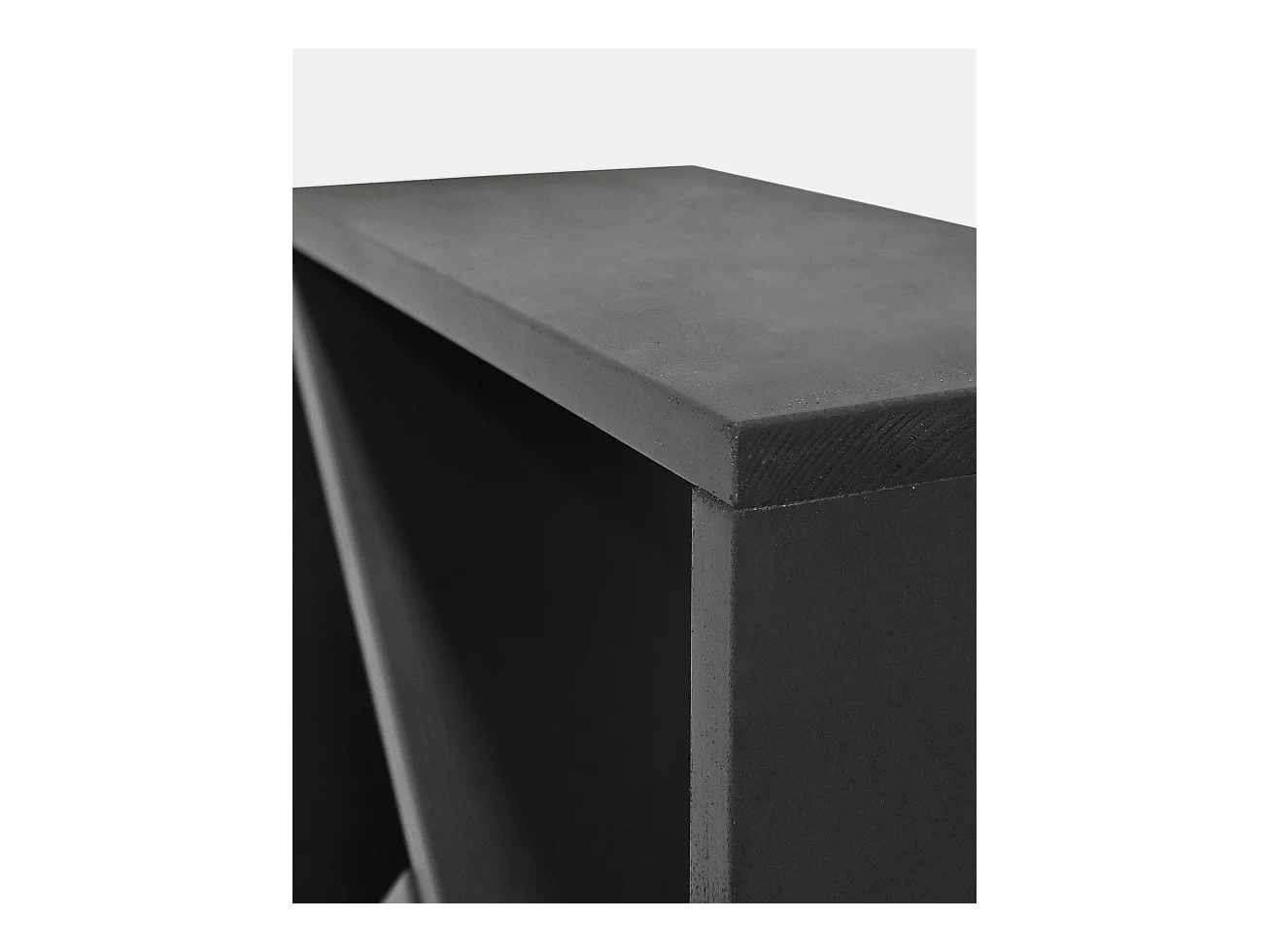 Comodino in legno massello in tono nero 40x40cm - STOKE - DECOWOOD