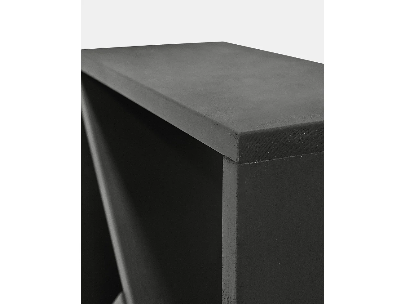 Comodino in legno massello in tono nero 40x40cm - STOKE - DECOWOOD