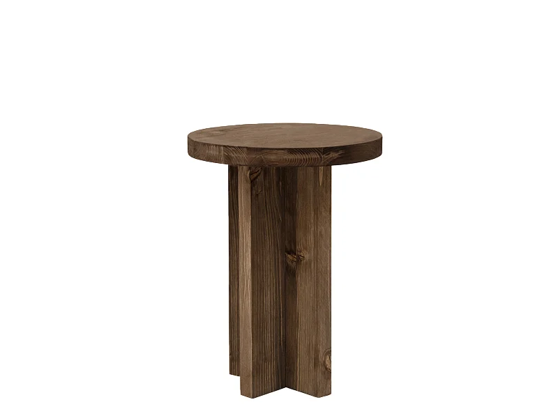 Comodino in legno massello in tono noce 35x45cm - TOKYO - DECOWOOD