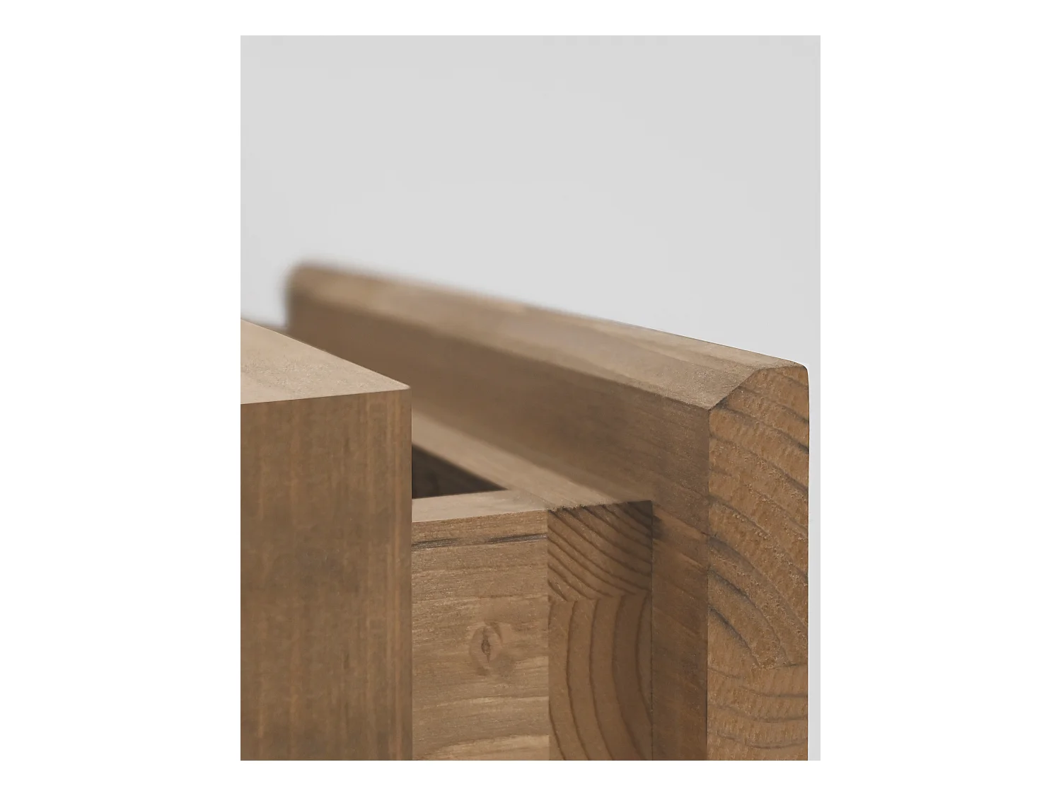 Mesita de noche de pared de madera de abeto Decowood con cajón en color roble oscuro de 40x15cm - INGRID - DECOWOOD