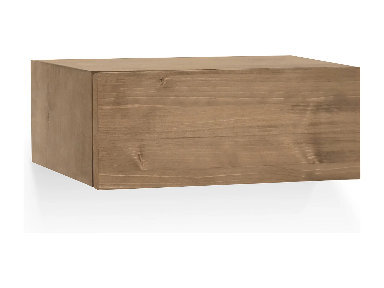 Comodino 1 cassetto in legno massello in tono marrone 40x15x25cm - INGRID - DECOWOOD