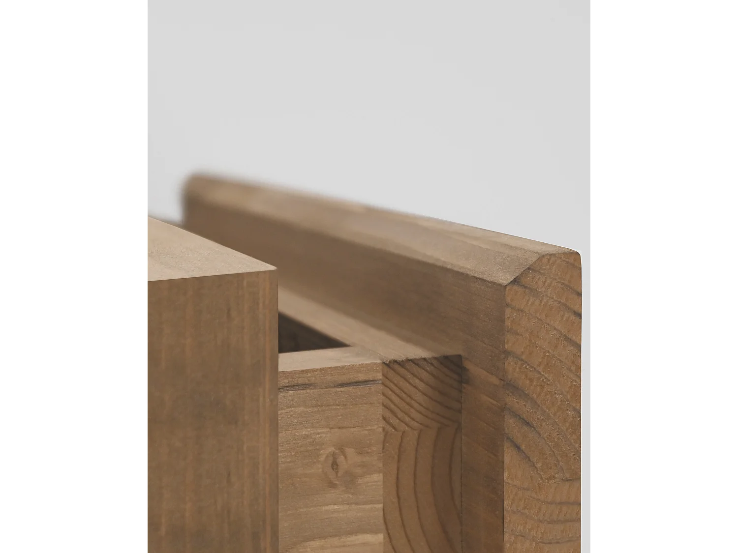 Comodino 1 cassetto in legno massello in tono marrone 40x15x25cm - INGRID - DECOWOOD