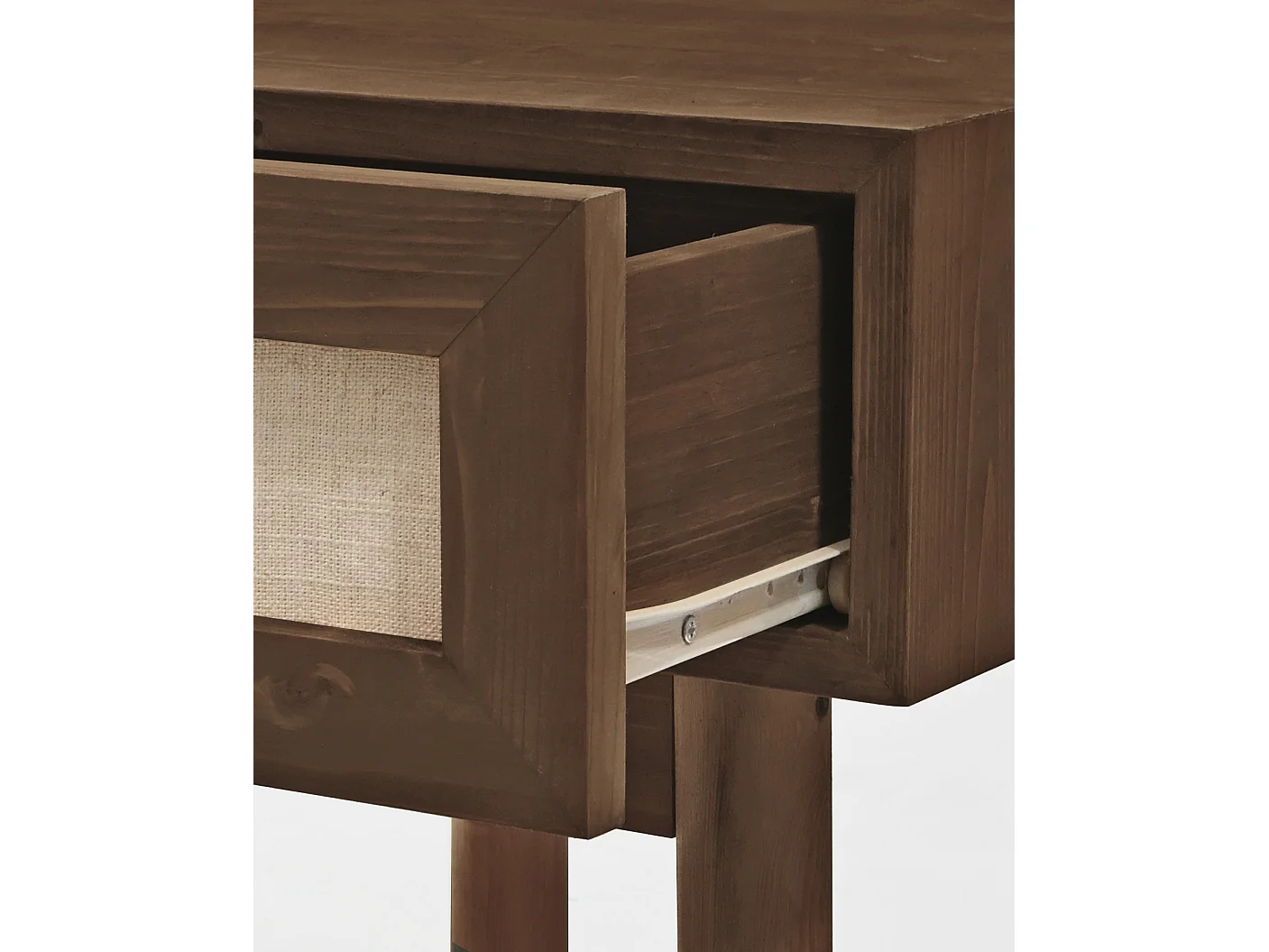 Table de chevet en bois marron 40x45cm - LINEN - DECOWOOD