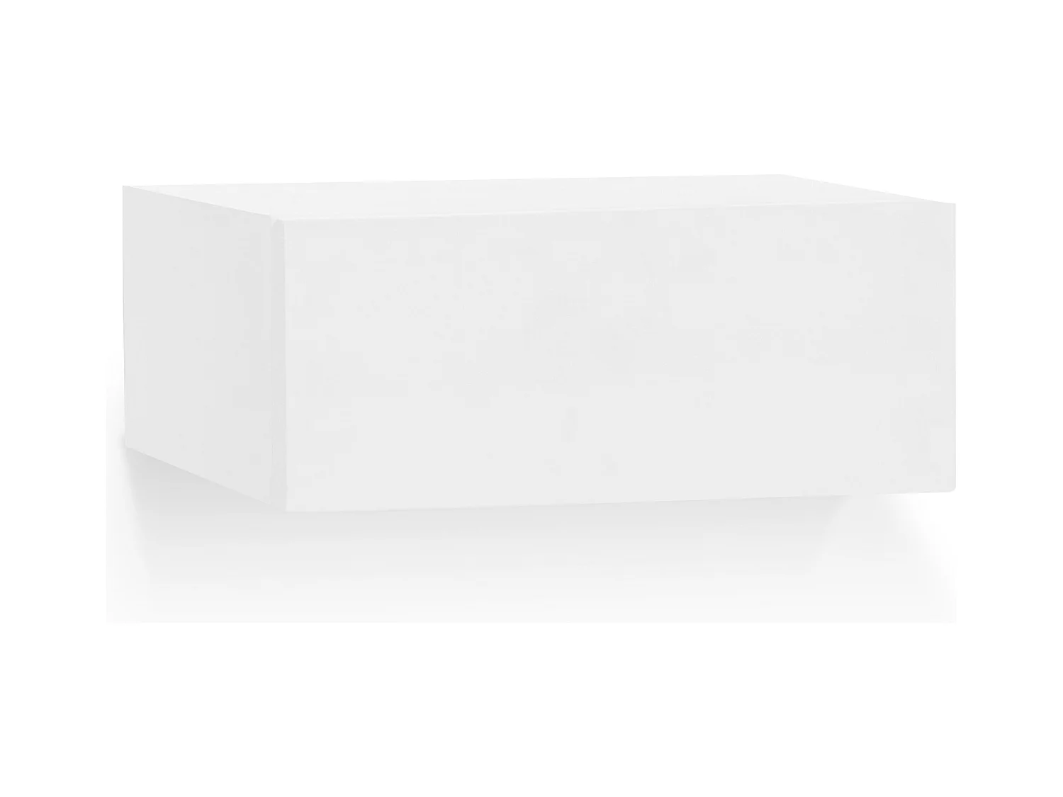 Mesita de noche de pared de madera de abeto Decowood con cajón en color blanco de 40x15cm - INGRID - DECOWOOD