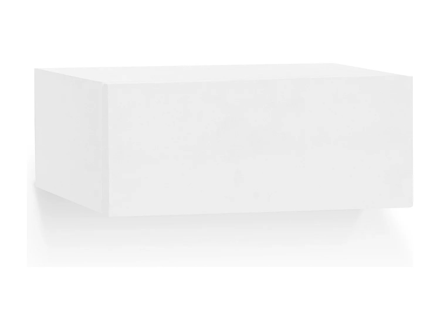 Mesita de noche de pared de madera de abeto Decowood con cajón en color blanco de 40x15cm - INGRID - DECOWOOD