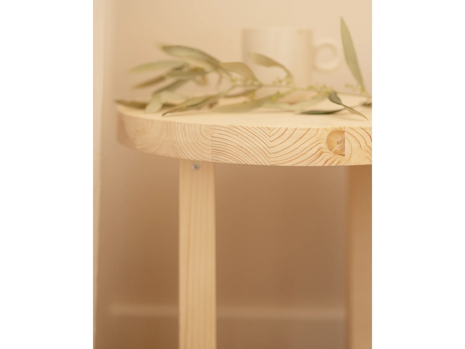 Table de chevet en bois de sapin naturel 35x40cm - OLIVIA - DECOWOOD
