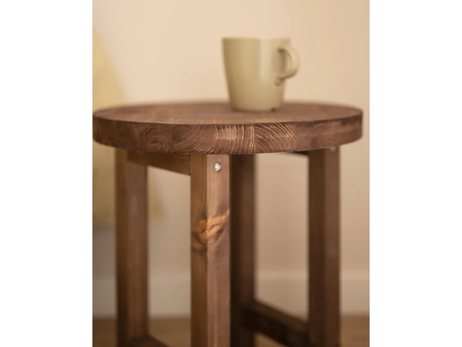 Table de chevet en bois de sapin marron 35x40cm - OLIVIA - DECOWOOD