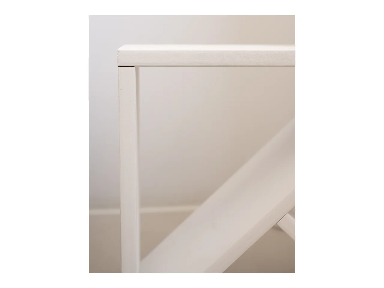 Comodino in legno massello in tono bianco 40x40cm - STOKE - DECOWOOD