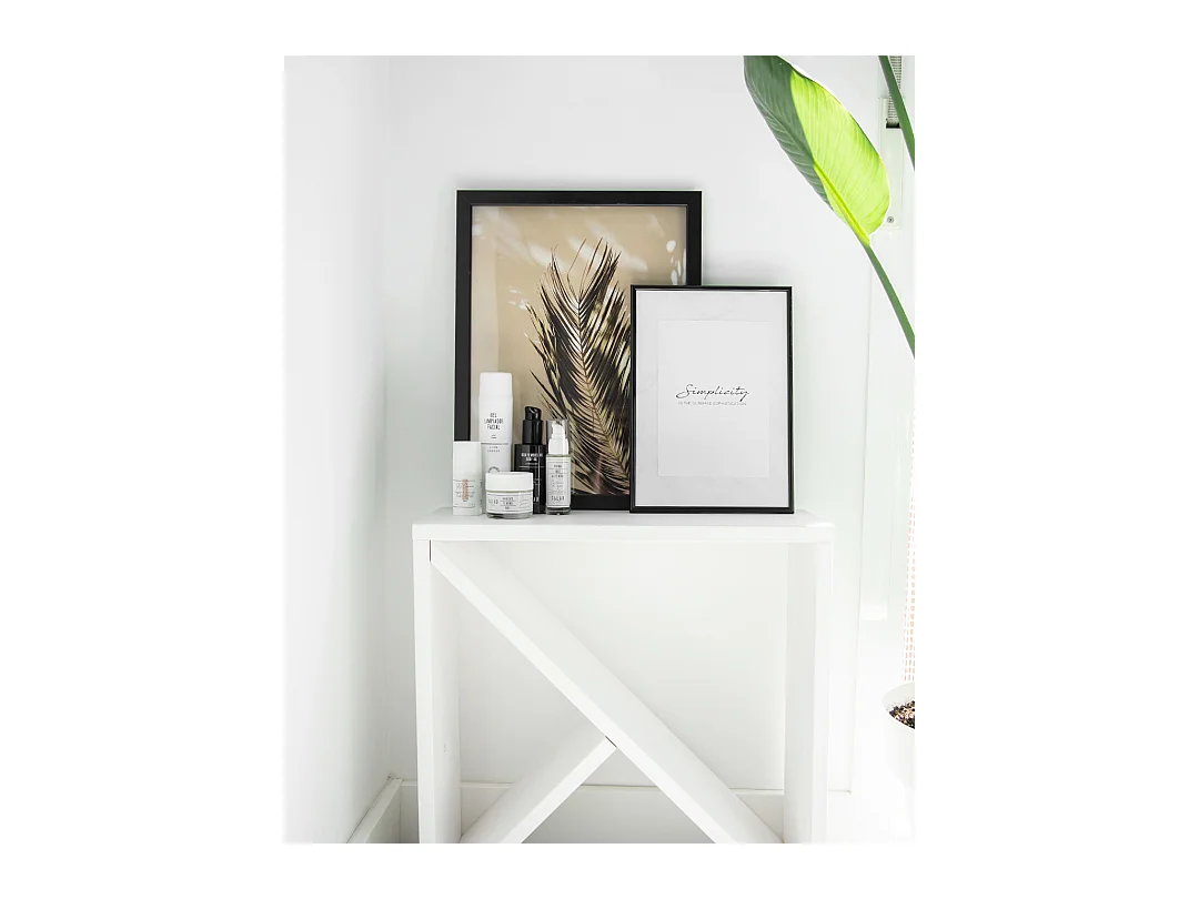 Comodino in legno massello in tono bianco 40x40cm - STOKE - DECOWOOD