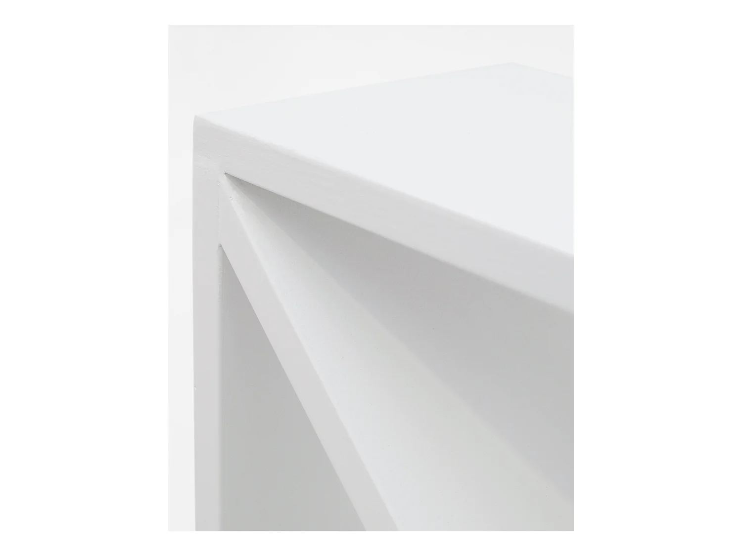 Comodino in legno massello in tono bianco 40x40cm - STOKE - DECOWOOD