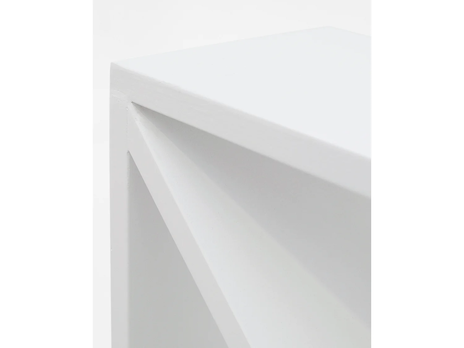 Mesita de madera maciza en tono blanco de 40x40cm - STOKE - DECOWOOD