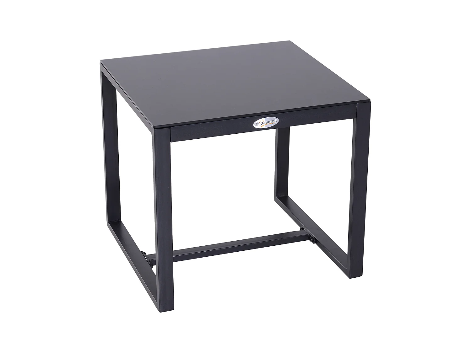 Salon de jardin 2 places - 3 pièces 2 chaises avec coussins + table basse - plateau verre trempé - résine tressée 4 fils imitation rotin noir