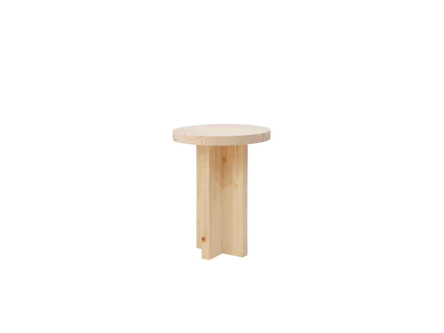 Tabouret en bois de sapin ton naturel 35x45cm - TOKYO - DECOWOOD