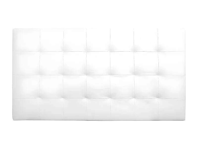 Tête de lit similicuir capitonnée blanche 200x80cm - NIEMI - DECOWOOD
