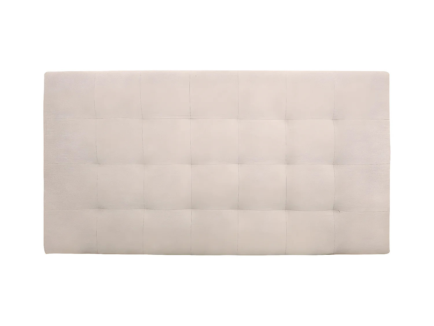 Testiera rivestita in poliestere con pieghe in tono beige 160x80cm - ALAN - DECOWOOD