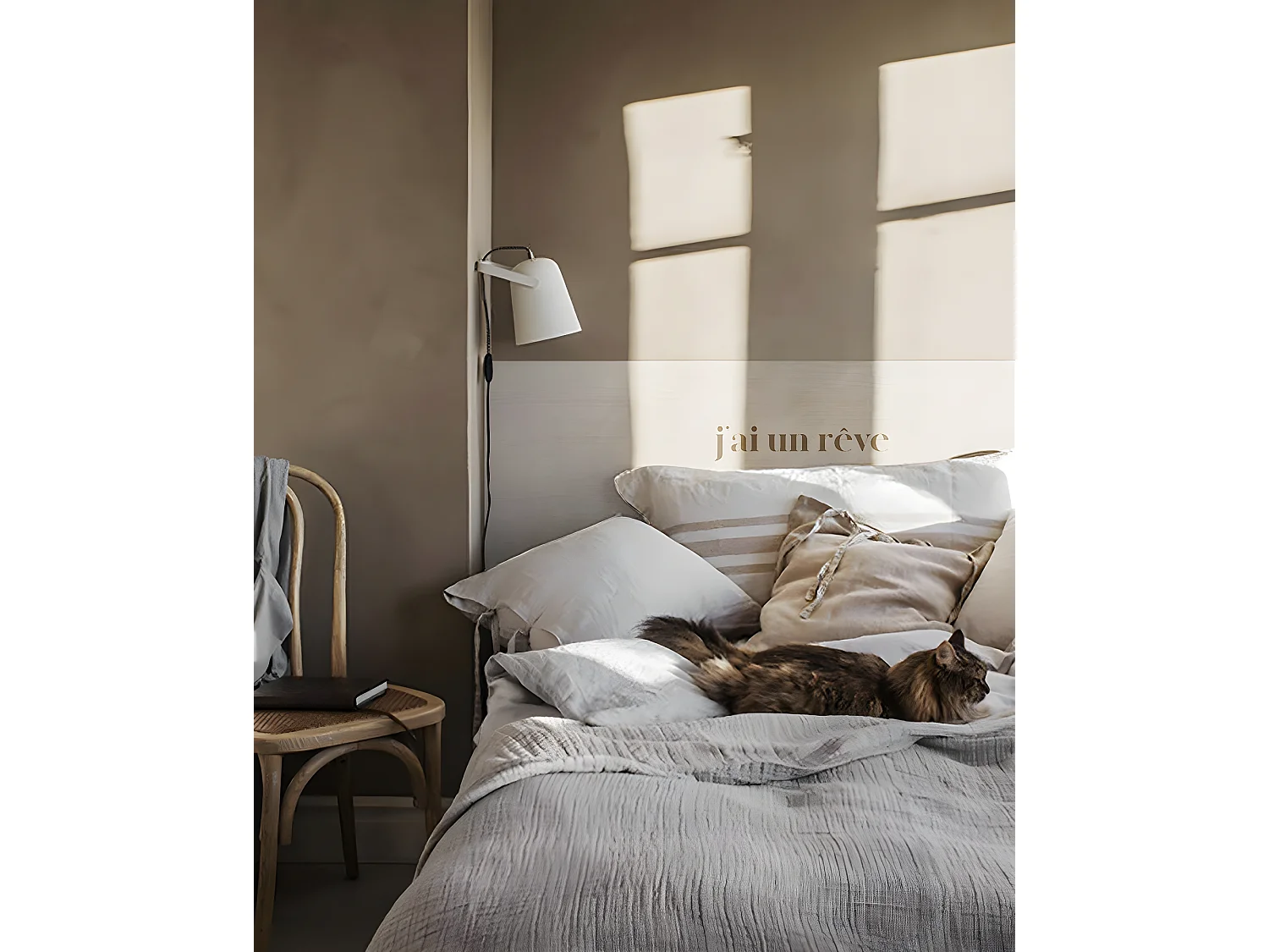 Testata del letto in legno con stampa 160x80cm - DECOWOOD