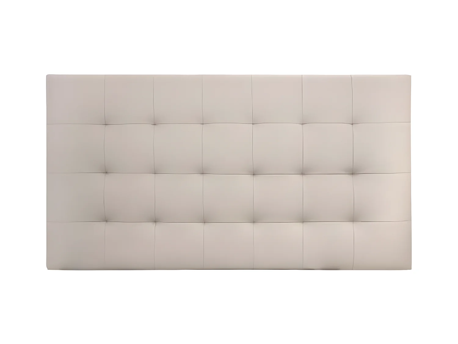 Testiera rivestita in pelle sintetica con pieghe tono marrone 160x80cm - NIEMI - DECOWOOD