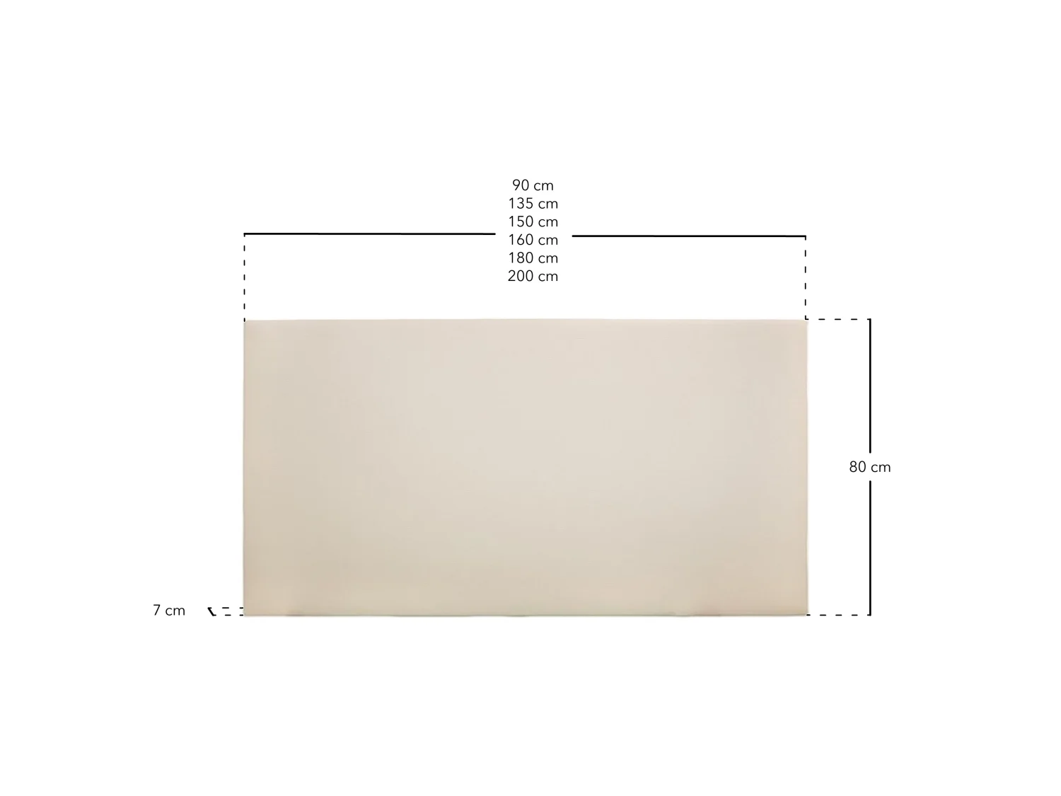 Tête de lit similicuir lisse blanche 160x80cm - BUDAPEST - DECOWOOD