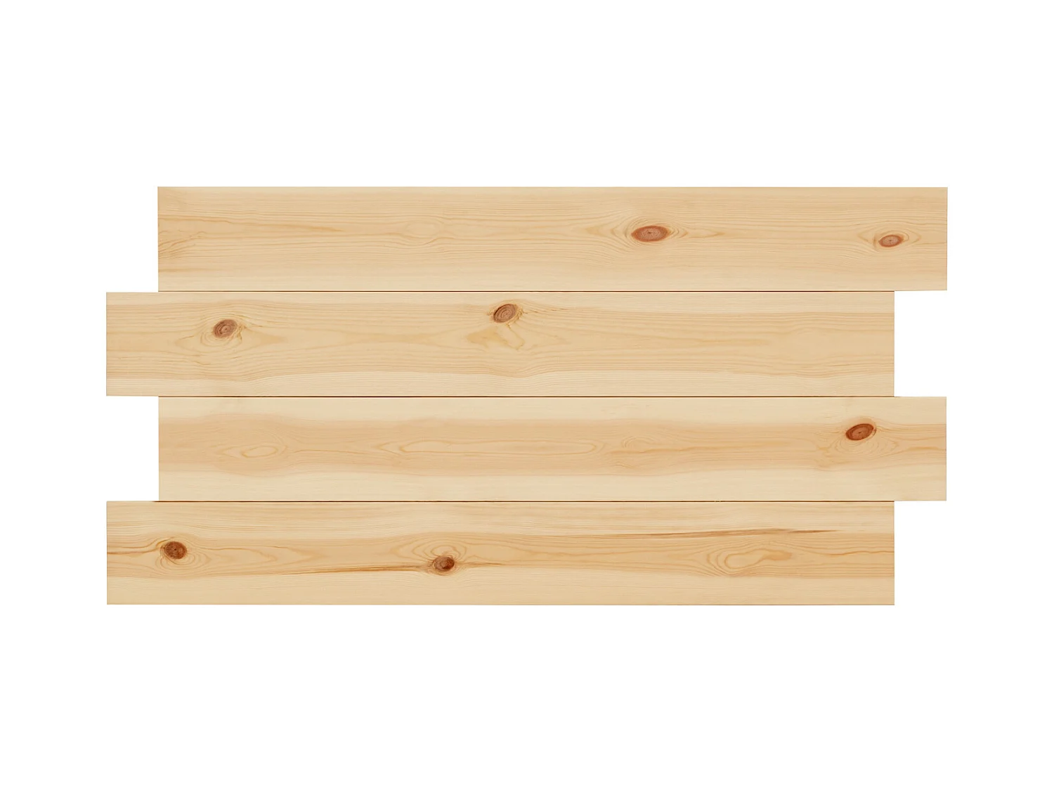 Testata del letto in legno asimmetrico in tono naturale 140x80cm - FLANDES - DECOWOOD
