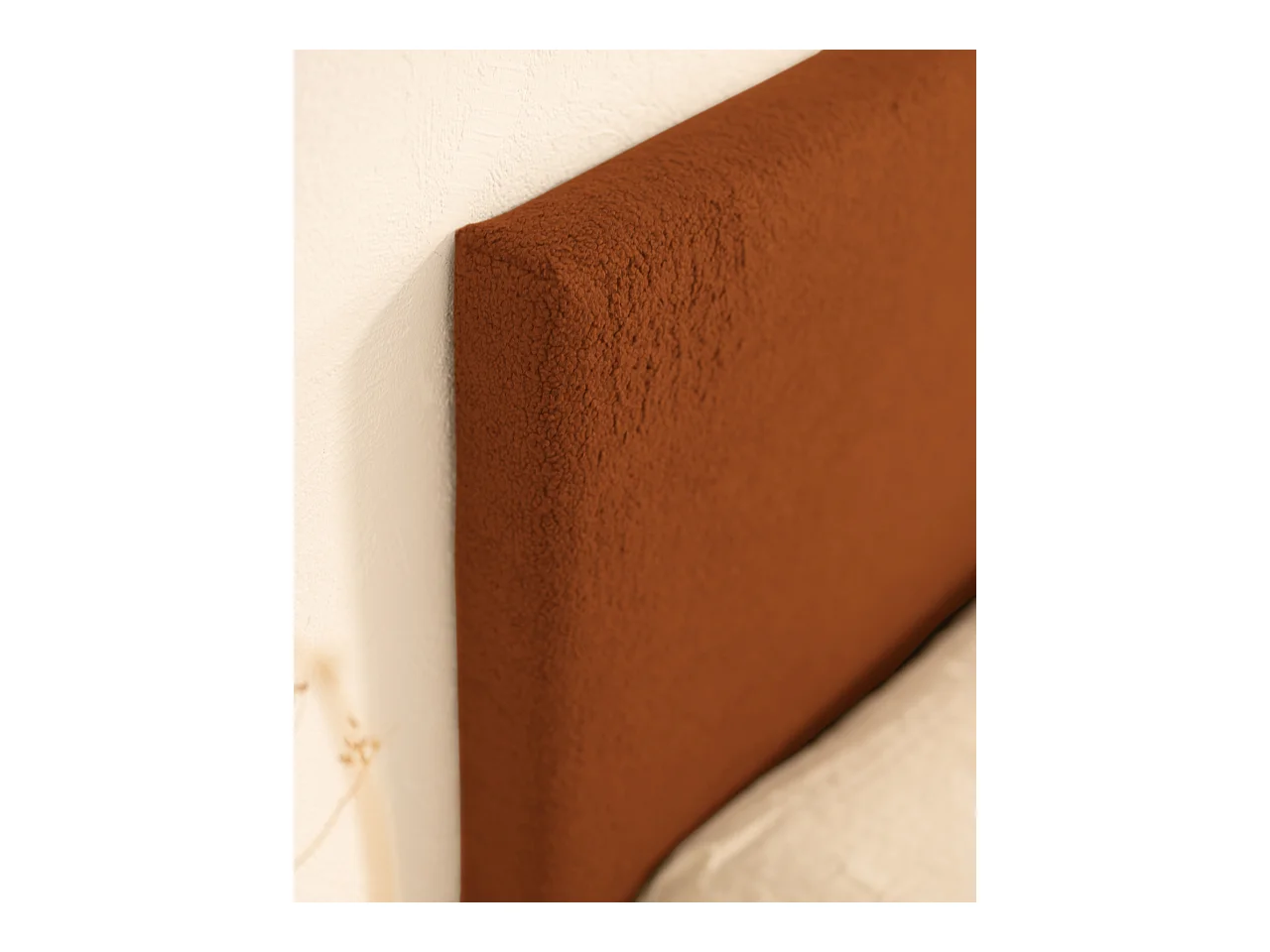 Cabecero de cama tapizado de algodón en color terracota de 90x80cm - OSLO - DECOWOOD