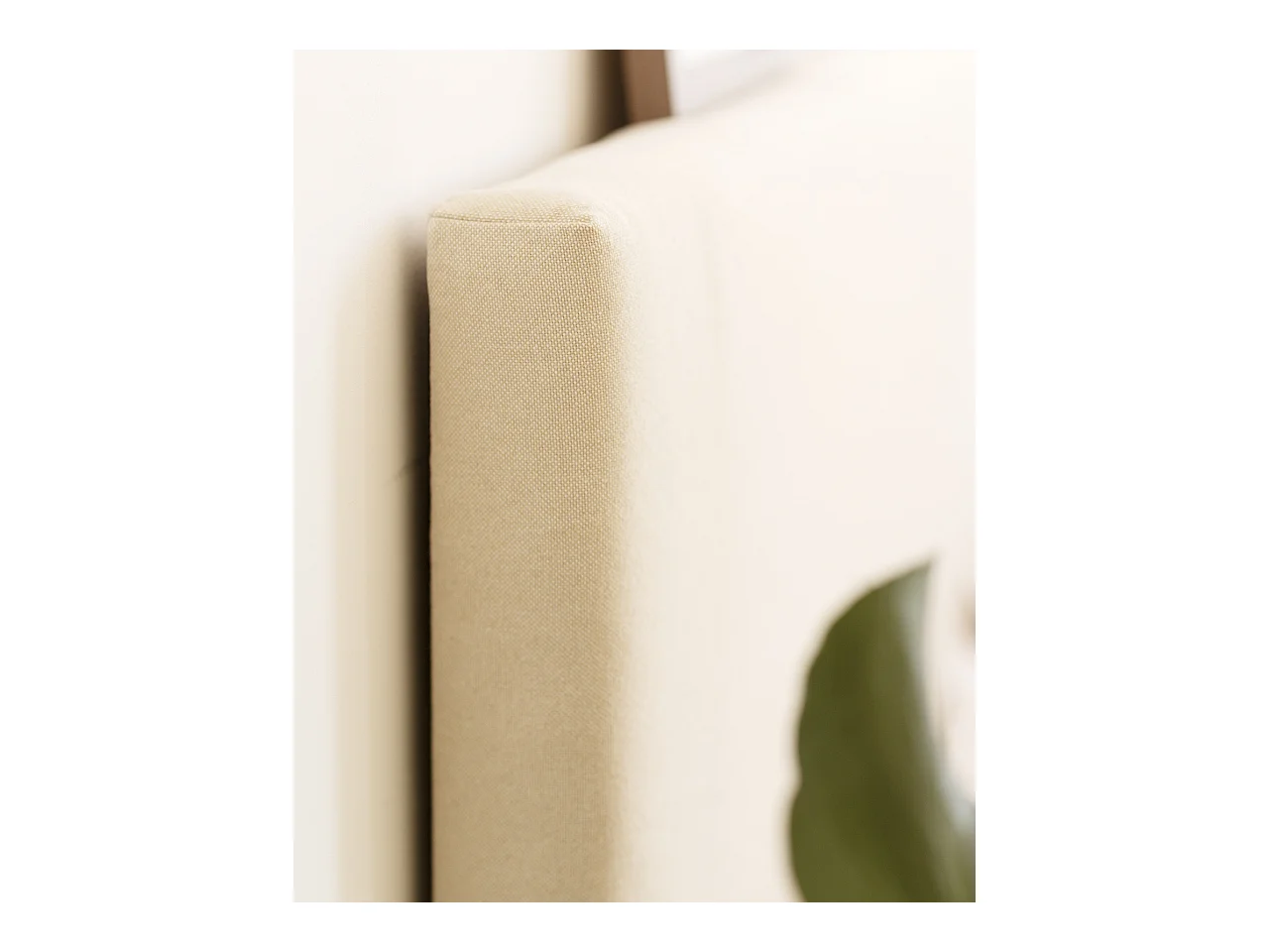 Testiera imbottita in cotone colore beige 200x80cm - OLIVIA - DECOWOOD