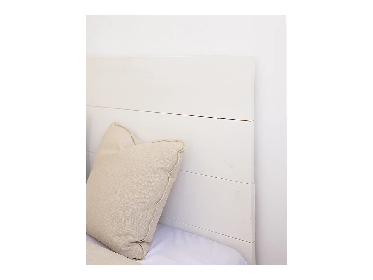 Testata del letto in legno in tono bianco 180x80cm - FLANDES - DECOWOOD