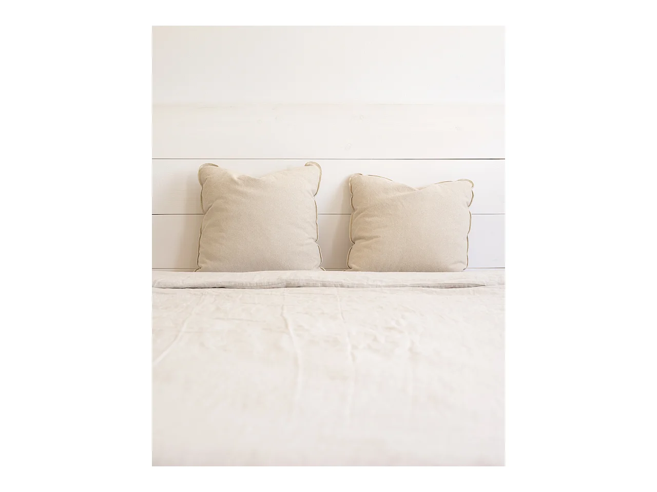 Testata del letto in legno in tono bianco 180x80cm - FLANDES - DECOWOOD