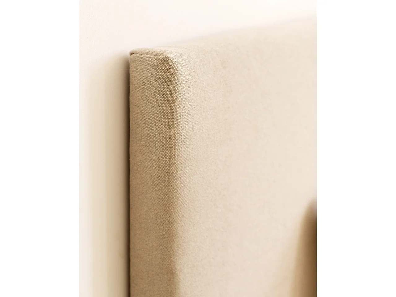 Cabecero de cama tapizado de algodón en color gris de 135x80cm - OLIVIA - DECOWOOD