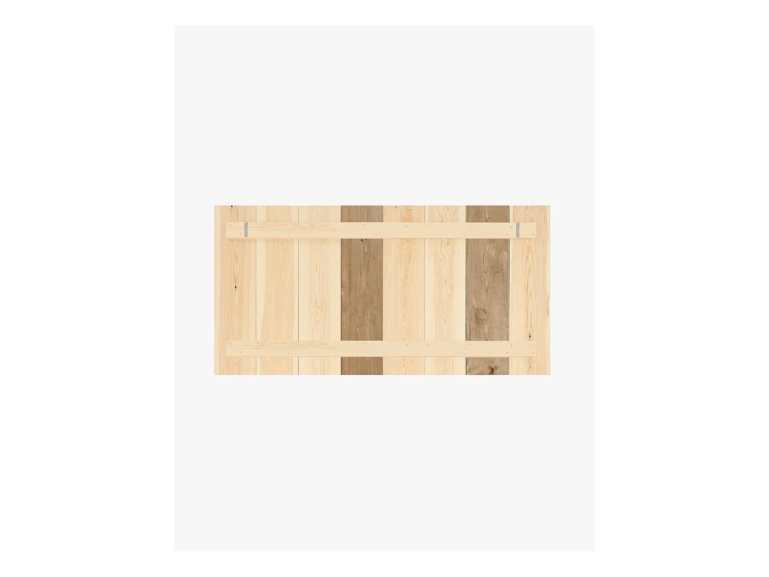 Cabecero de cama de madera maciza combinado verde azulado de 120x60cm - FLANDES - DECOWOOD