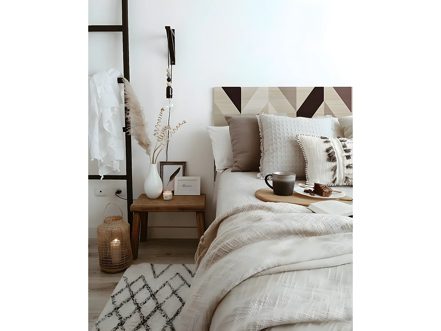 Testata del letto in legno con stampa 160x80cm - DECOWOOD