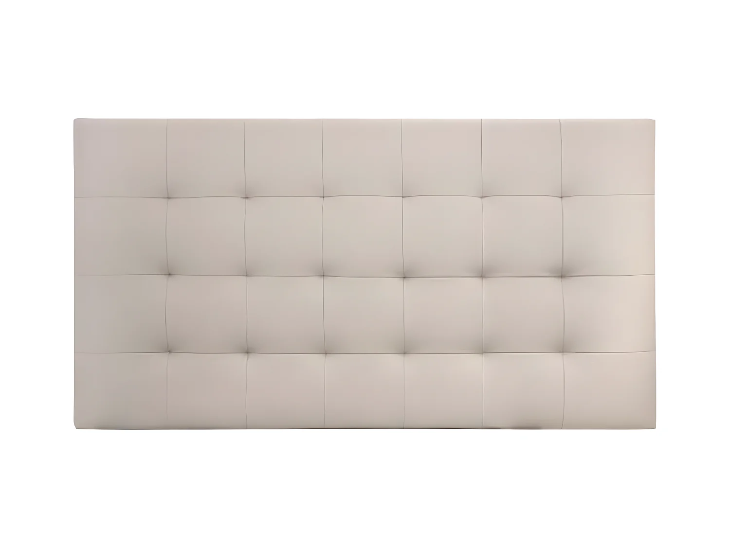 Testiera rivestita in pelle sintetica con pieghe tono marrone 200x80cm - NIEMI - DECOWOOD