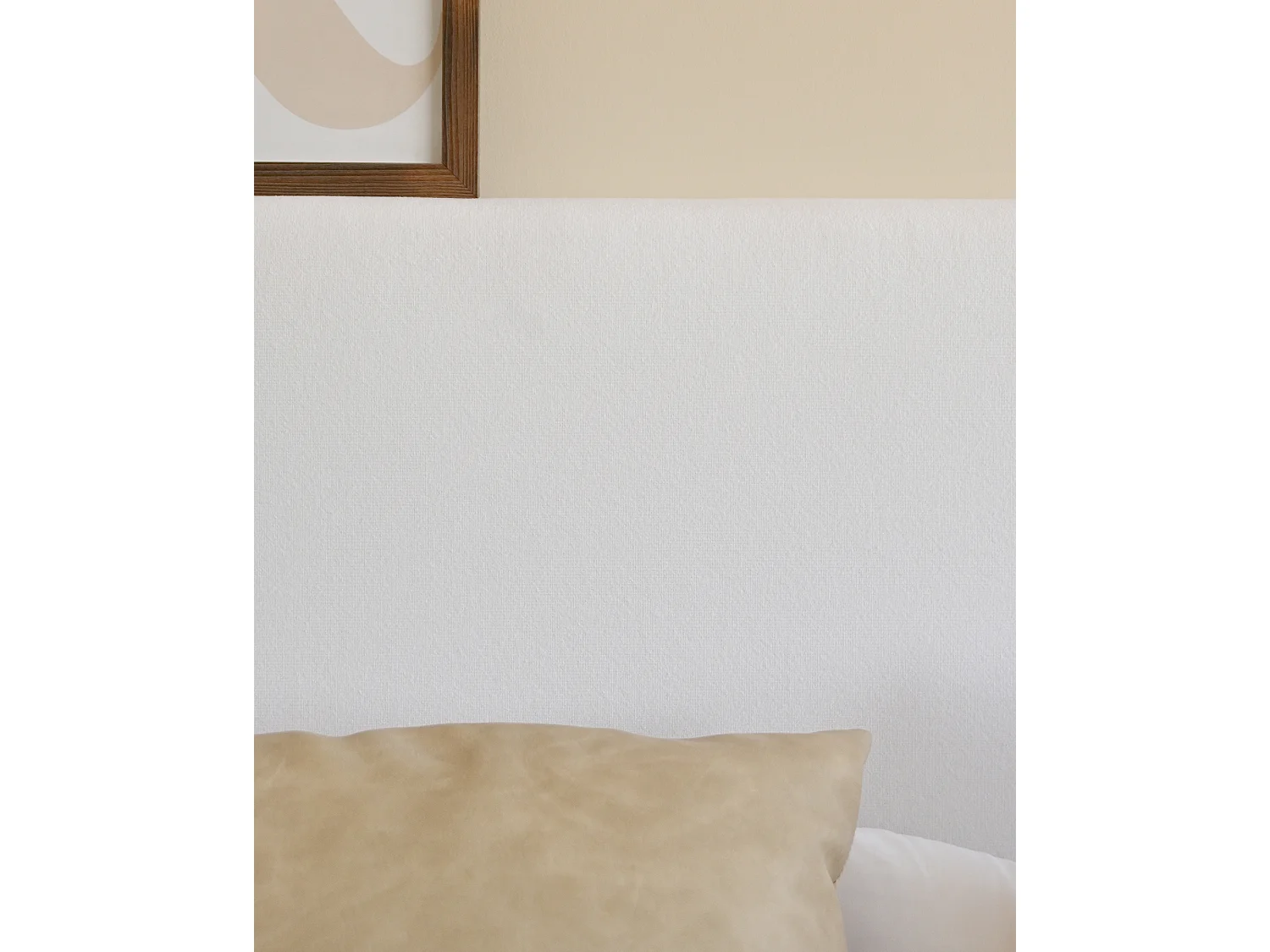 Tête de lit en coton blanc 90x80cm - OLIVIA - DECOWOOD