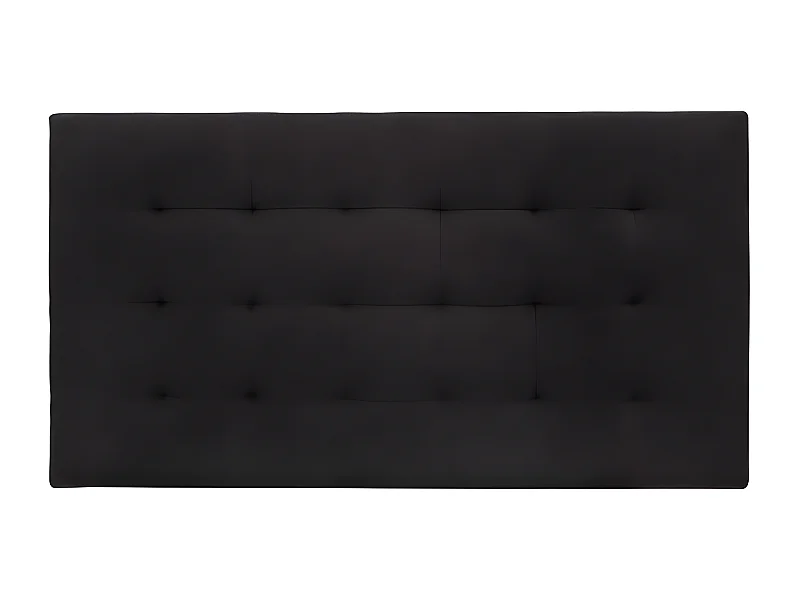 Tête de lit polyester capitonnée noir 180x80cm - ALAN - DECOWOOD