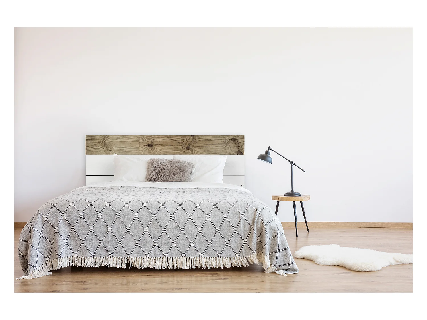 Testata del letto in legno in tono multicolore 160x80cm - IRATI - DECOWOOD