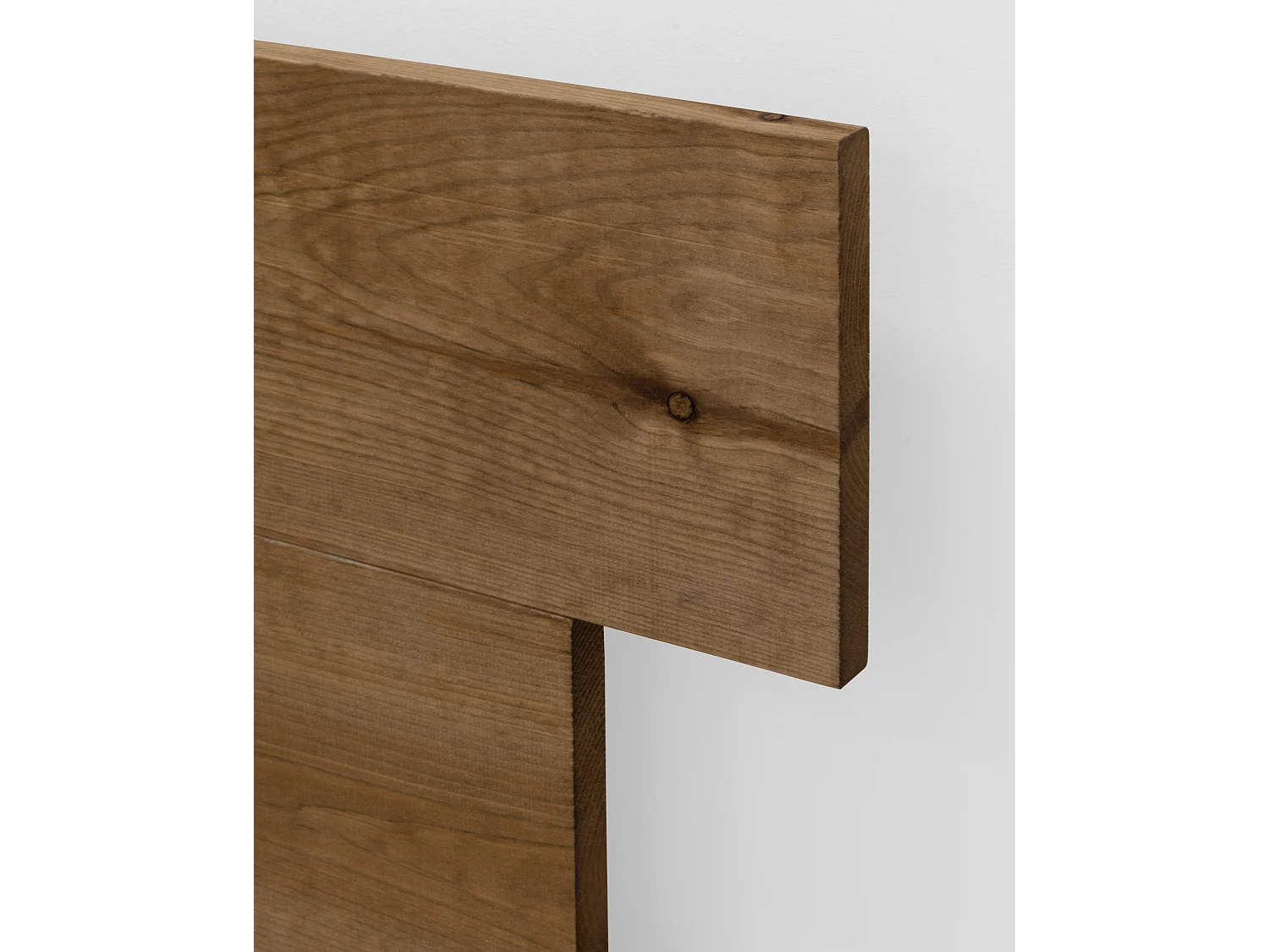 Testata del letto in legno asimmetrico in tono marrone 180x80cm - FLANDES - DECOWOOD