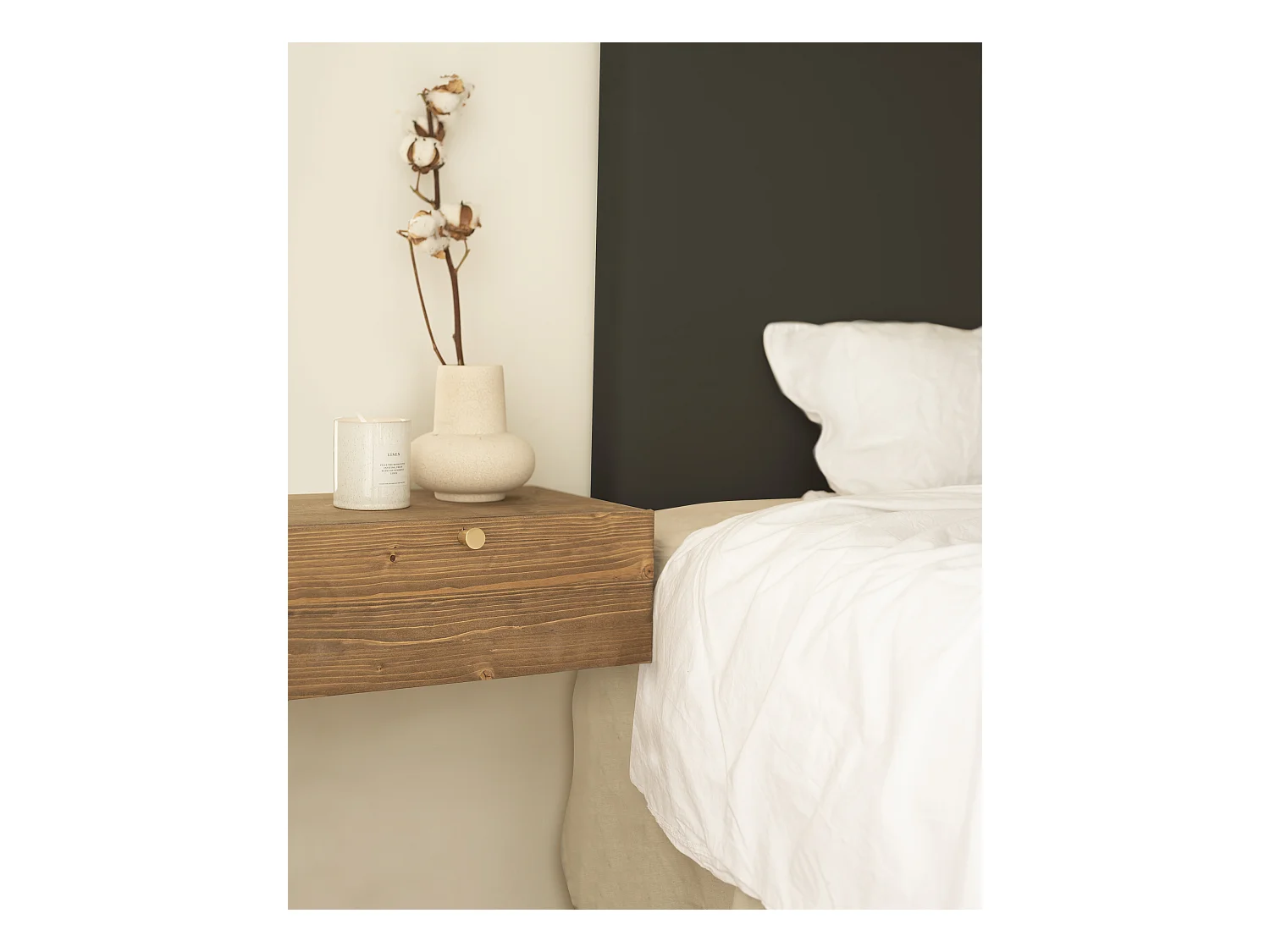 Testiera rivestita in pelle sintetica liscia in tono nero 160x80cm - BUDAPEST - DECOWOOD