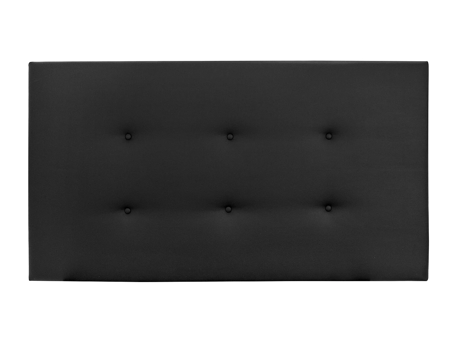 Tête de lit similicuir boutons noir 200x80cm - FLORENCE - DECOWOOD