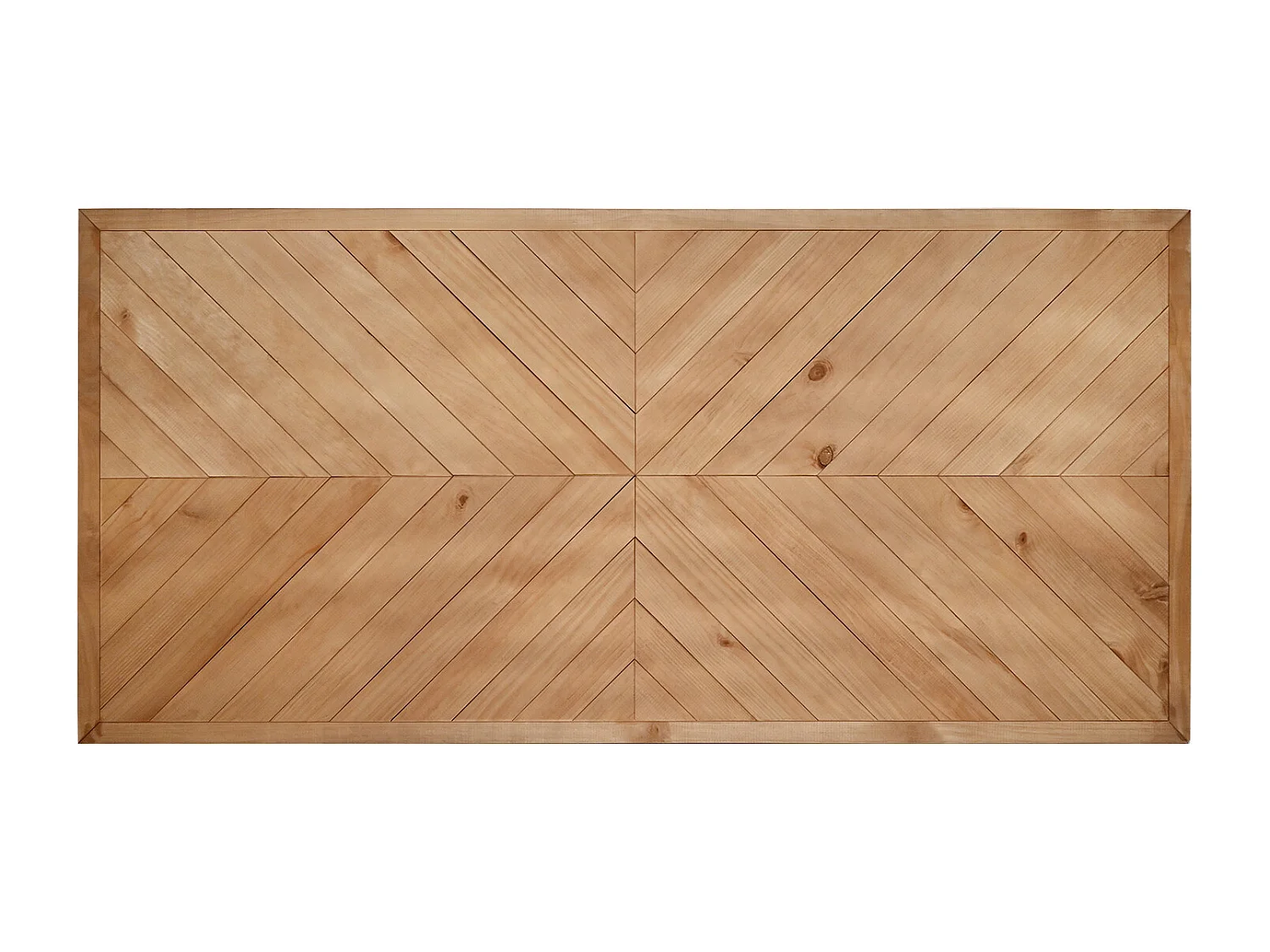 Cabecero de cama de madera maciza estilo étnico en tono roble oscuro de 80x165cm - VILLA - DECOWOOD