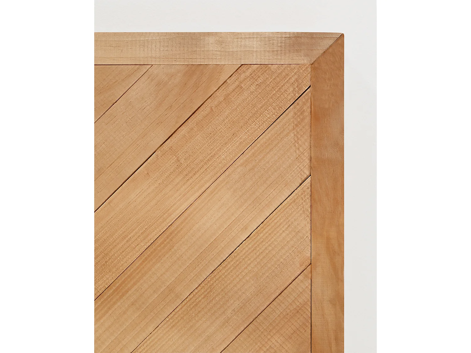 Cabecero de cama de madera maciza estilo étnico en tono roble oscuro de 80x165cm - VILLA - DECOWOOD