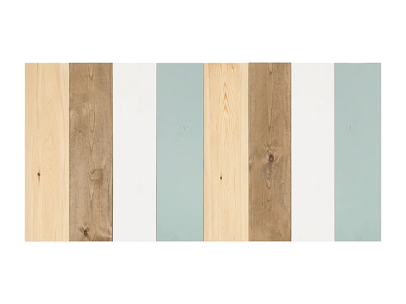 Cabecero de cama de madera maciza combinado verde azulado de 200x80cm - FLANDES - DECOWOOD