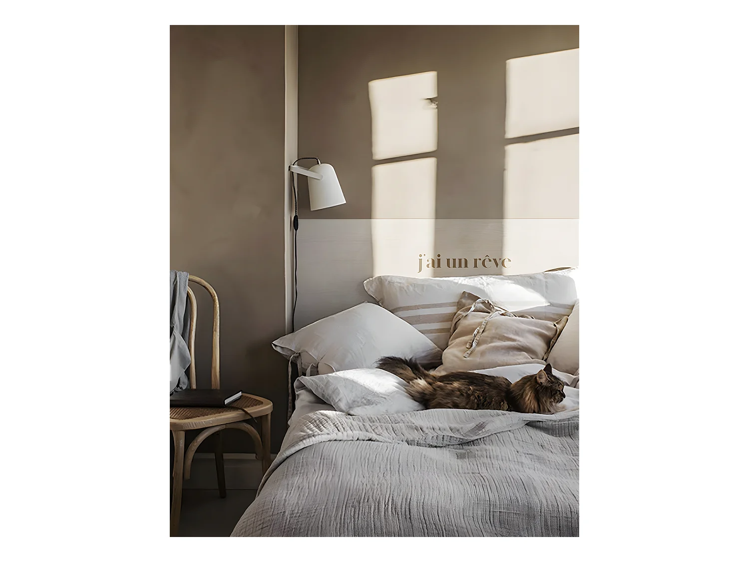 Testata del letto in legno con stampa 180x80cm - DECOWOOD